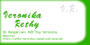 veronika rethy business card